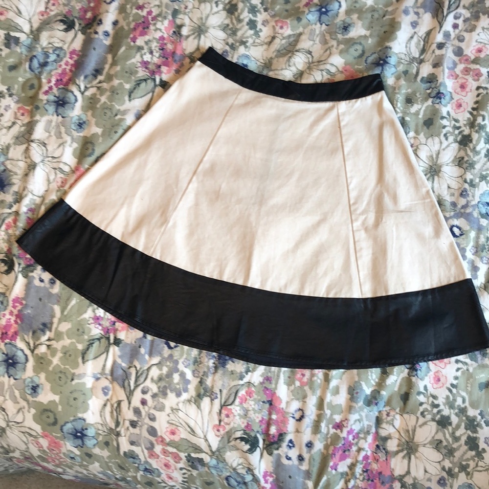Never Worn Medium Length Faux Leather Skirt